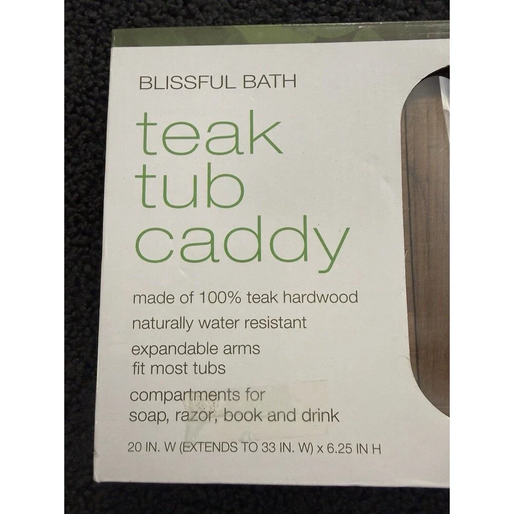 Teak Bathtub Tray, Wooden Bath Caddy for Bathtub, Bath Tub Wood Table for Tub